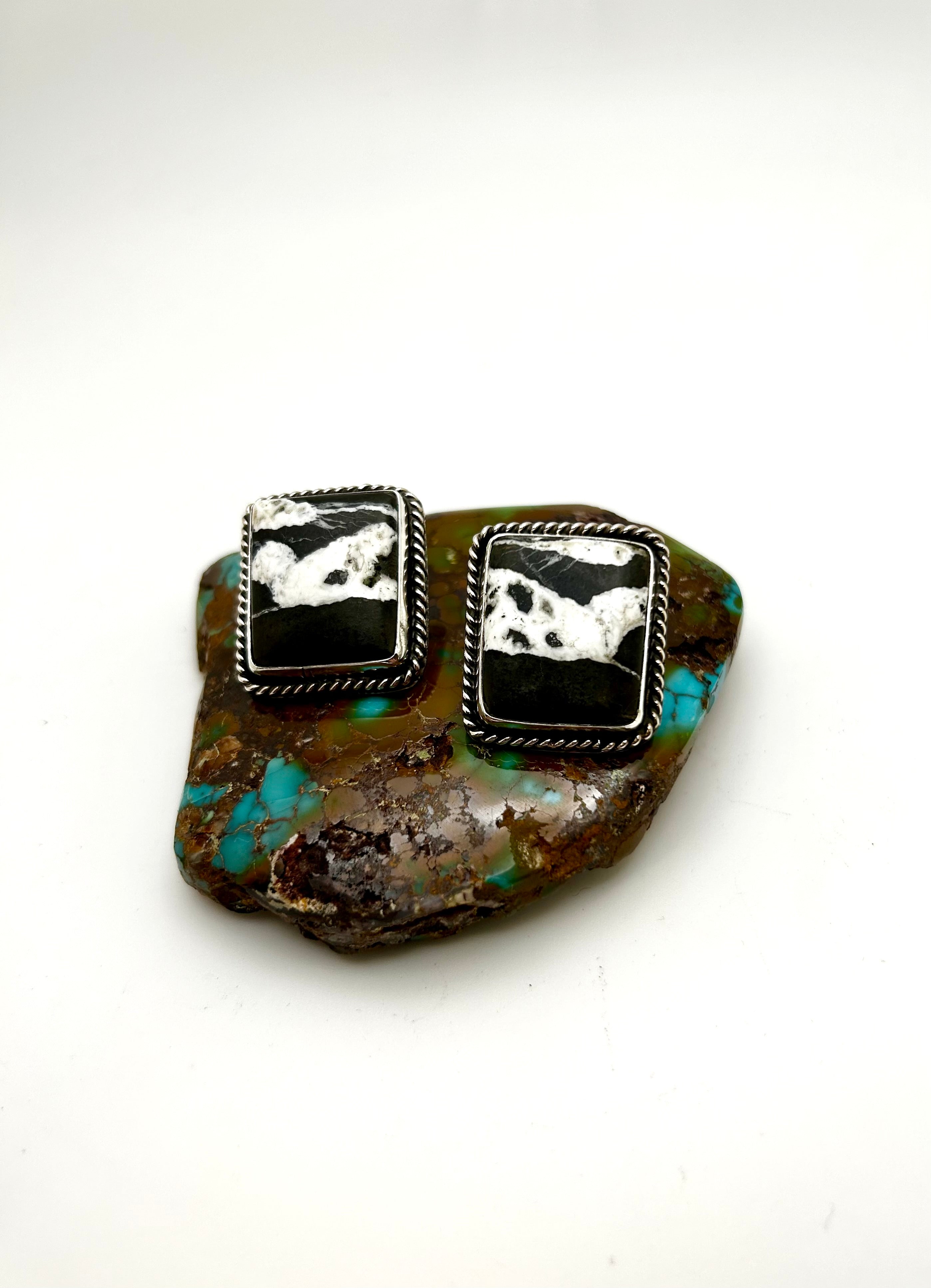 Square White Buffalo Studs