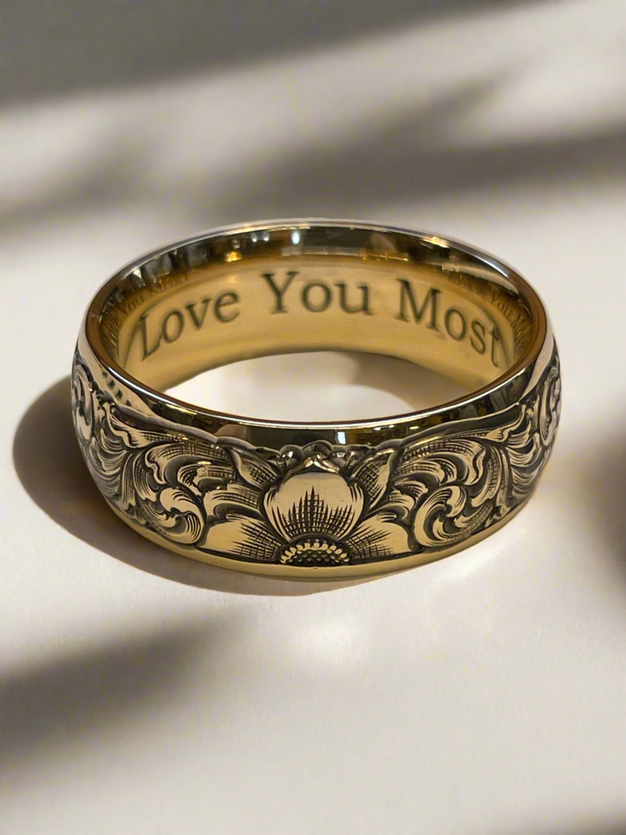 Gold Engraved Band