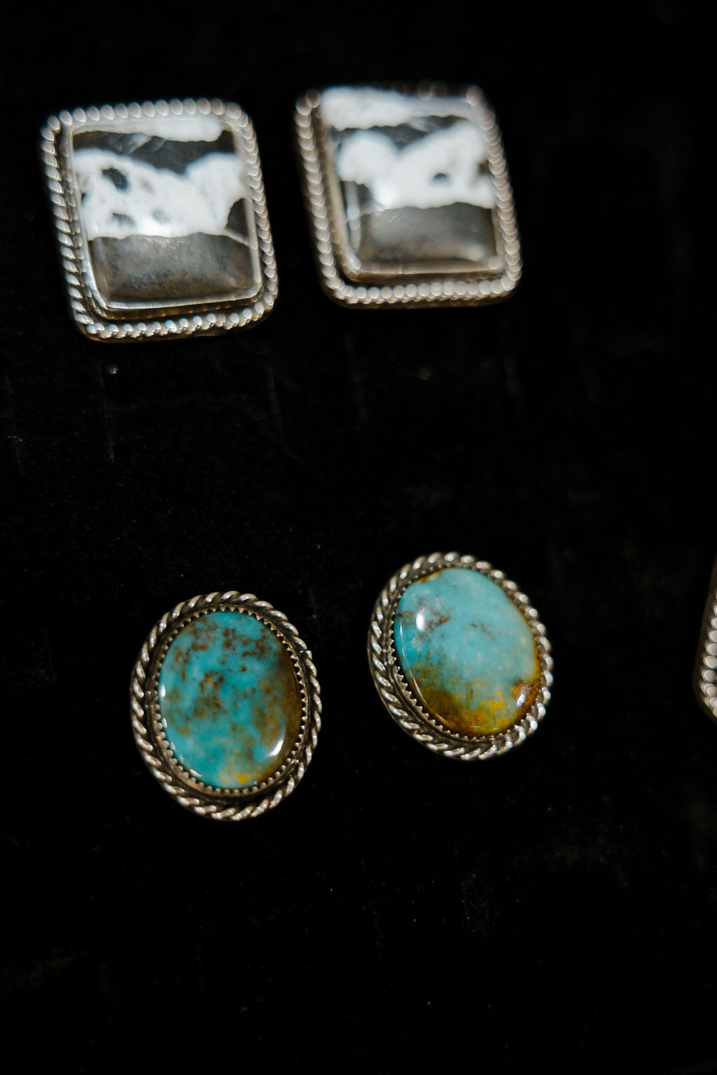 Round Easter Blue Turquoise Studs